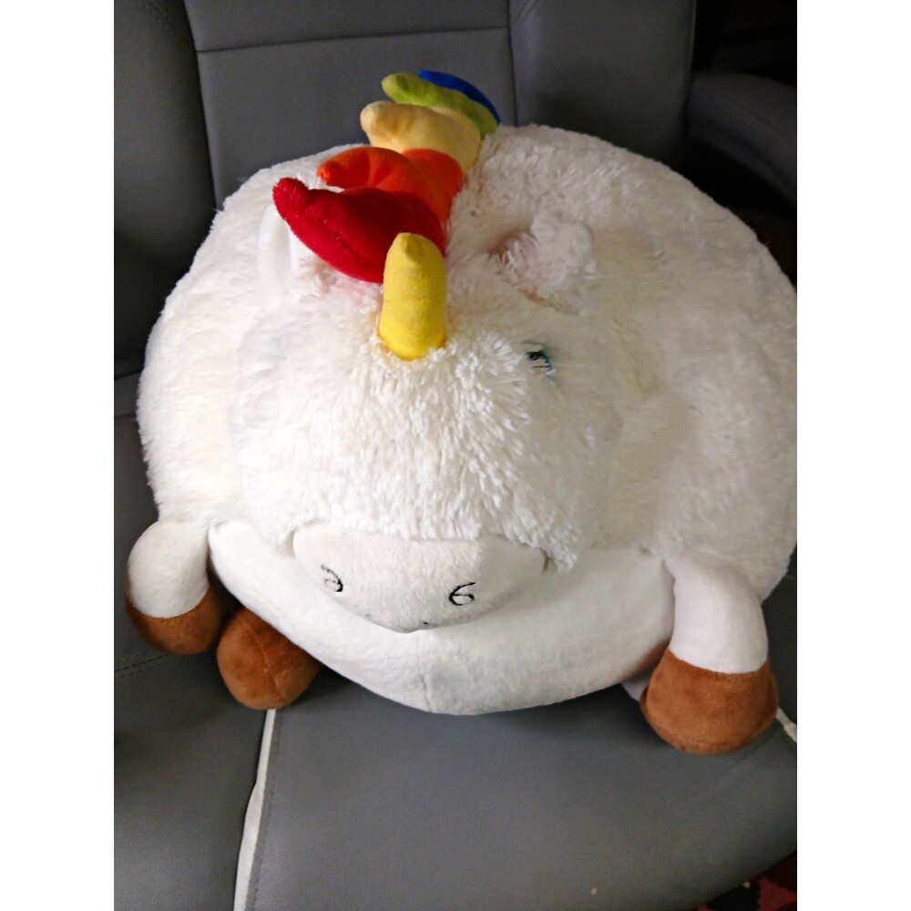 Squishable Unicorn Plush White Multicolor Rainbow Mane Large 2015 PD 3352 HUGE